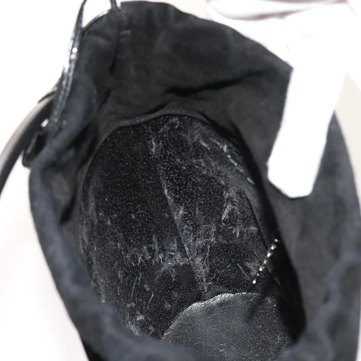 GUCCI Interlocking Shoulder Bag Patent leather Black  8931