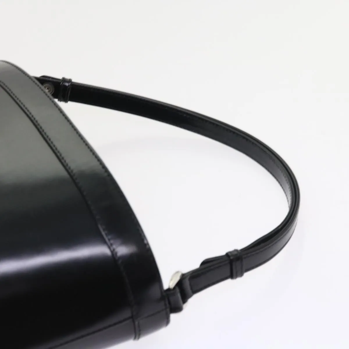 GUCCI Interlocking Shoulder Bag Patent leather Black  8931