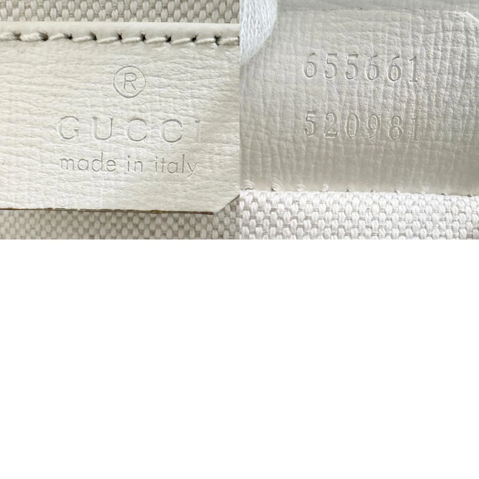 Gucci  ivory yellow Leather Handbag Shoulder Bag (Pre-Owned)