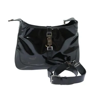 GUCCI Jackie Shoulder Bag Enamel Black 001 4272  79821