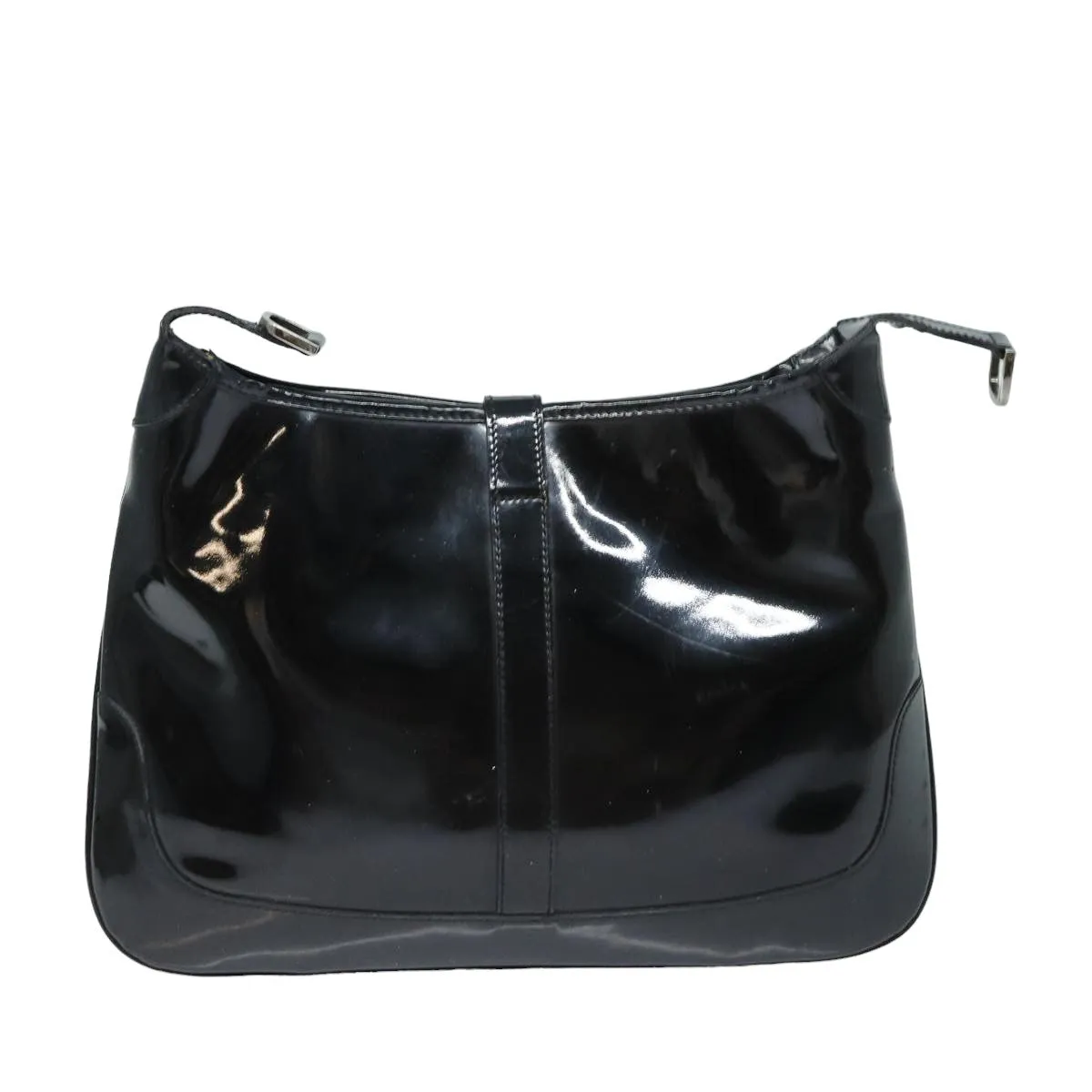 GUCCI Jackie Shoulder Bag Enamel Black 001 4272  79821