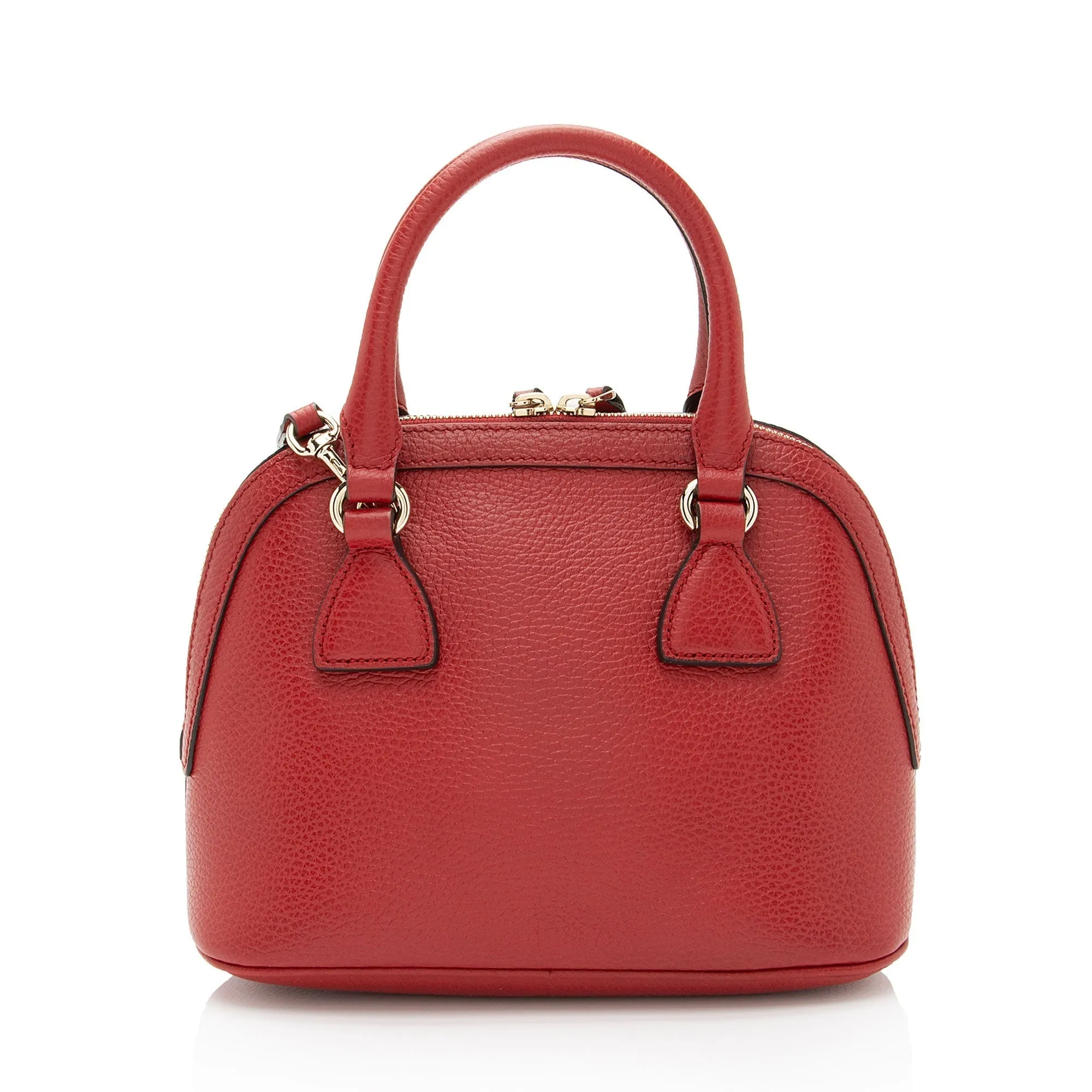 Gucci Leather GG Charm Dome Small Shoulder Bag (SHF-RnbV1S)