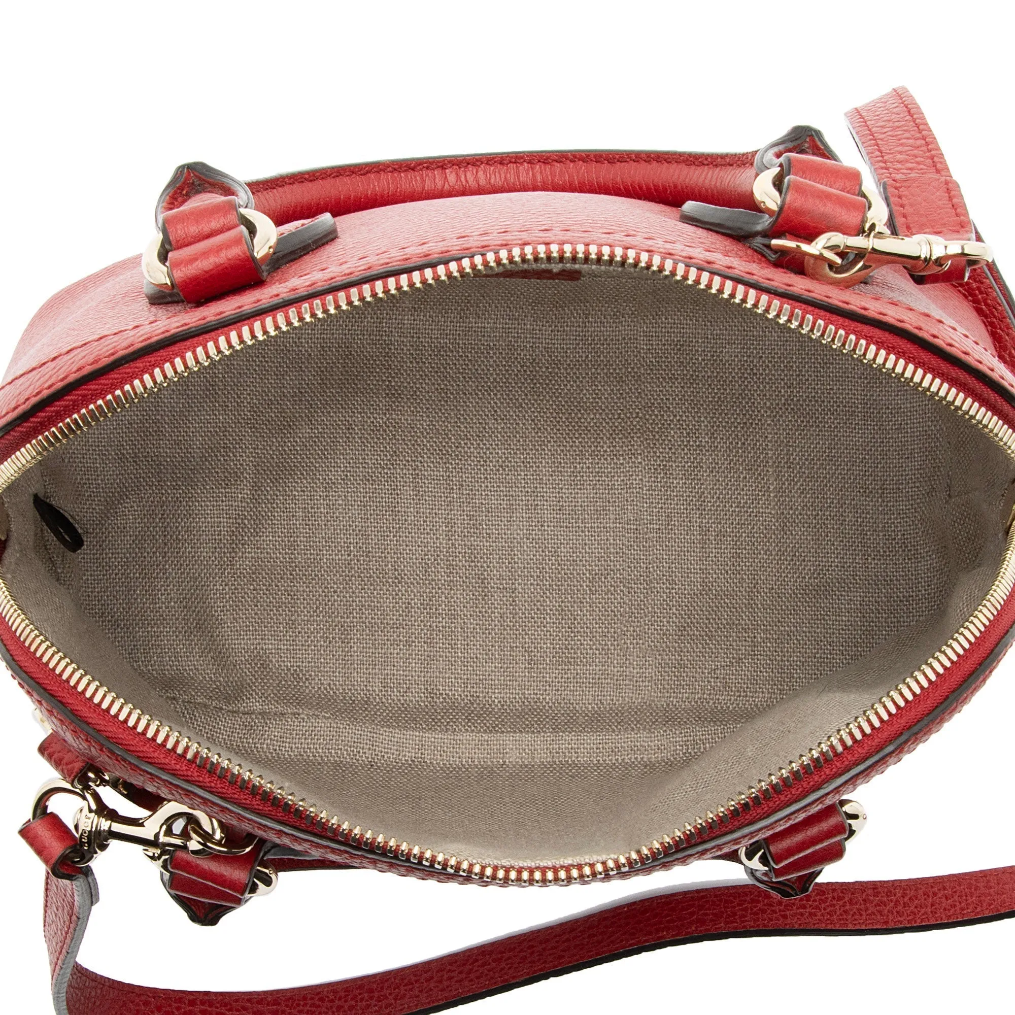 Gucci Leather GG Charm Dome Small Shoulder Bag (SHF-RnbV1S)