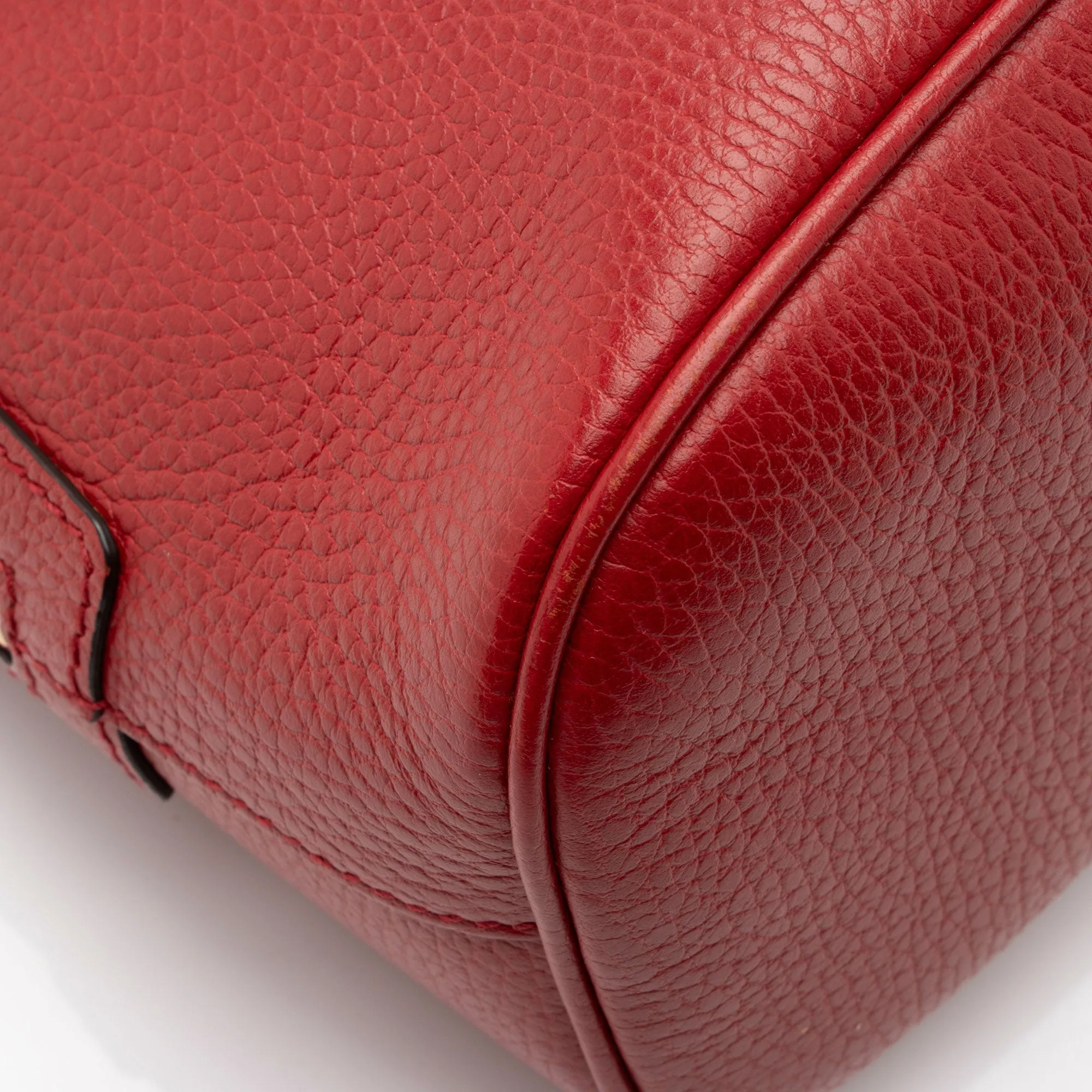 Gucci Leather GG Charm Dome Small Shoulder Bag (SHF-RnbV1S)
