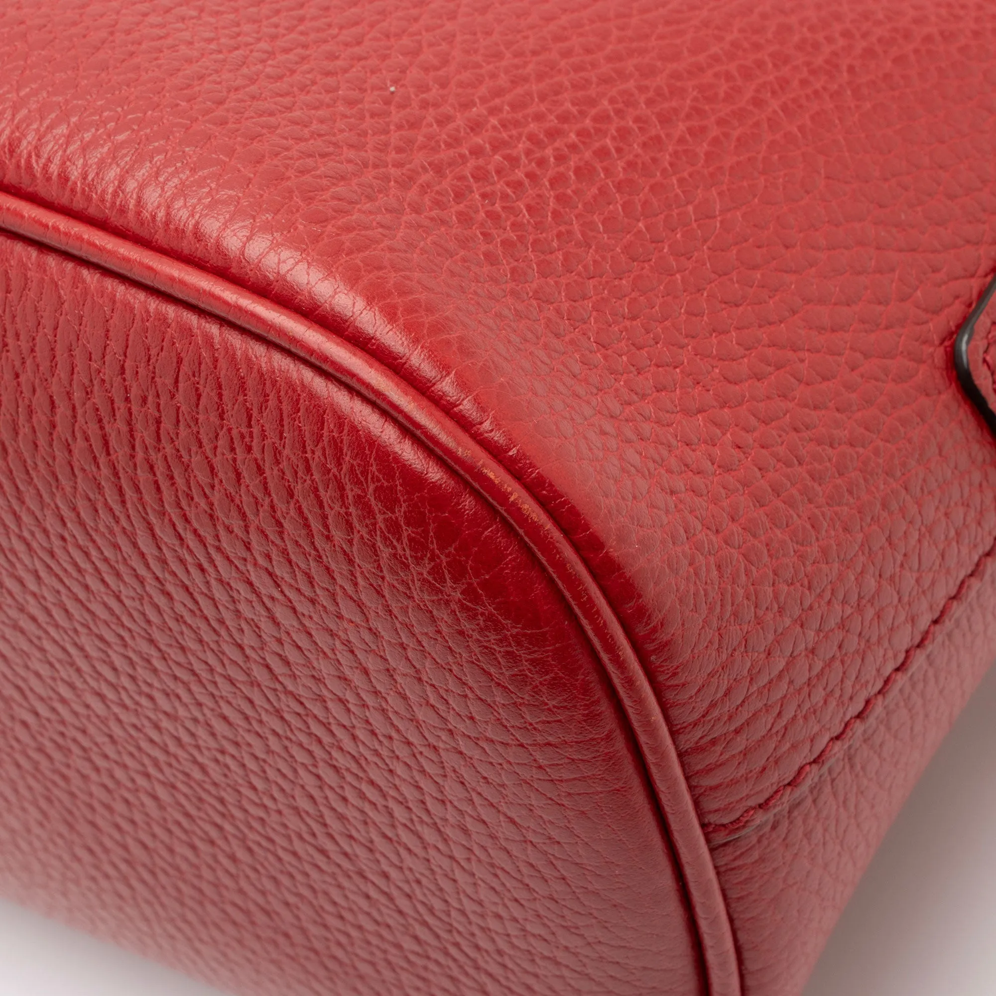 Gucci Leather GG Charm Dome Small Shoulder Bag (SHF-RnbV1S)