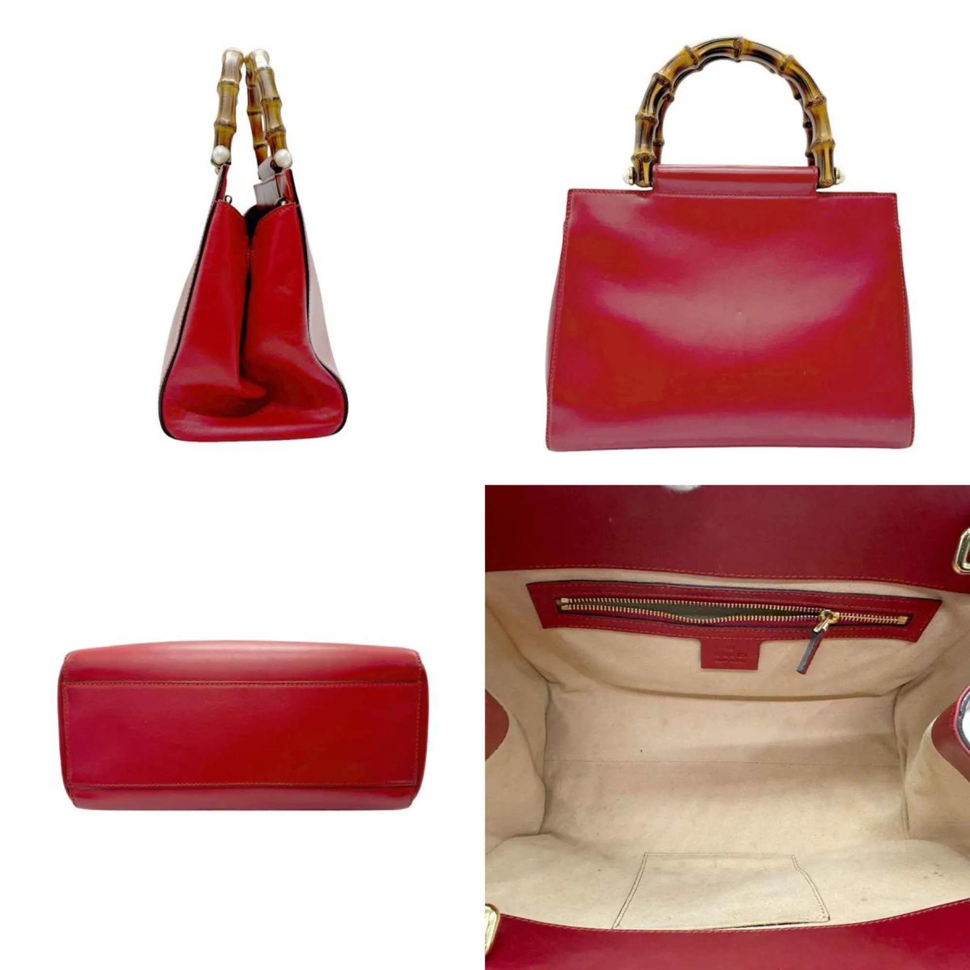 Gucci  Leather Handbag Shoulder Bag (Pre-Owned)