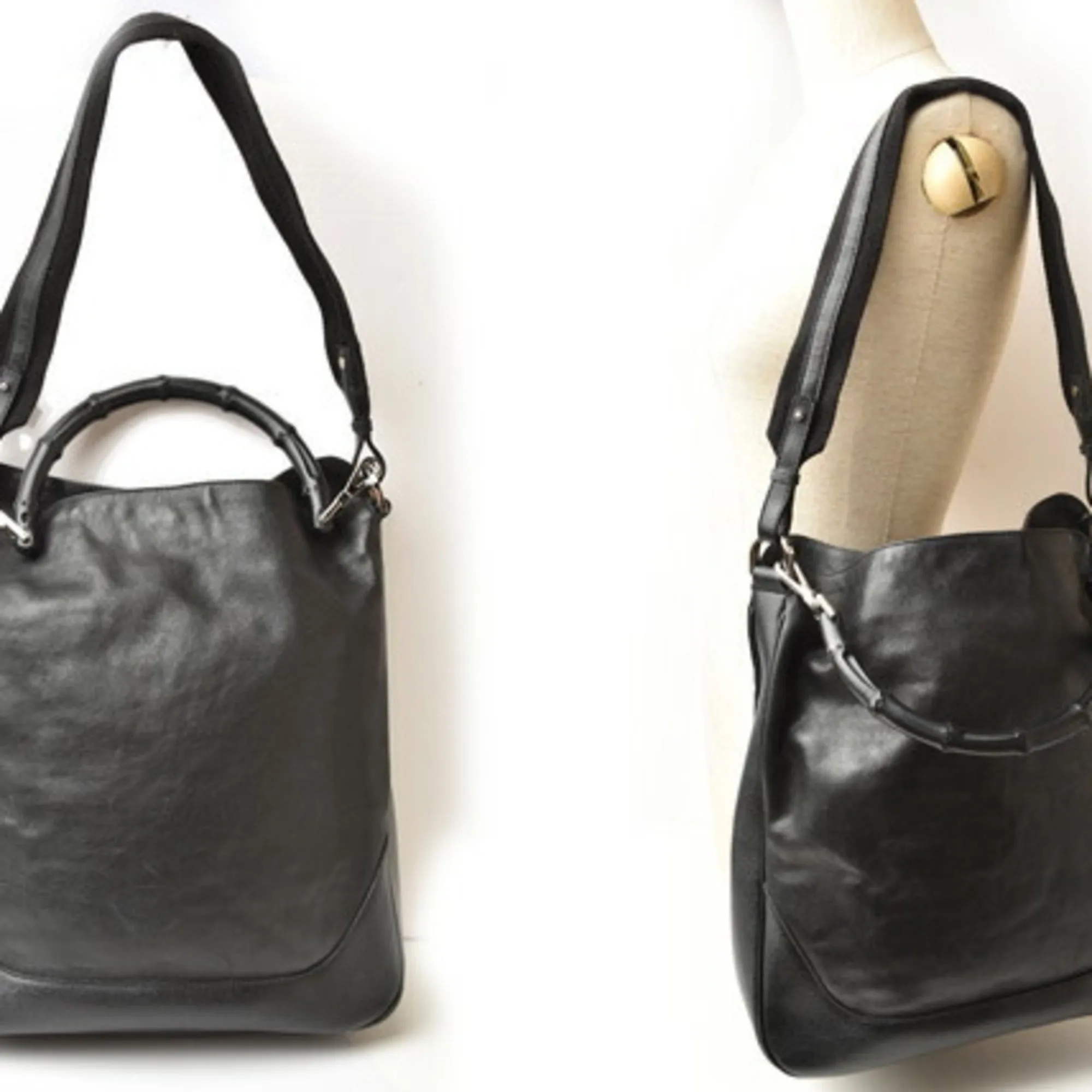 Gucci  Leather Handbag Shoulder Bag (Pre-Owned)