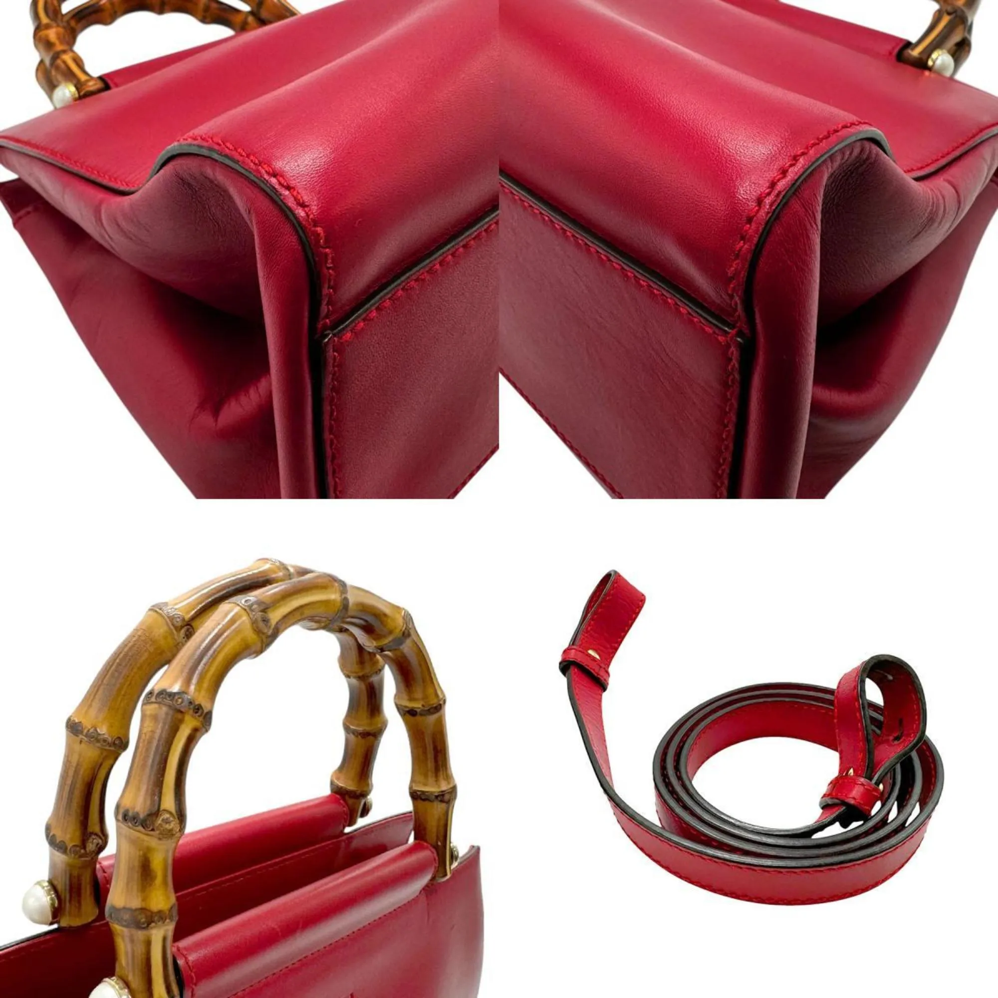 Gucci  Leather Handbag Shoulder Bag (Pre-Owned)