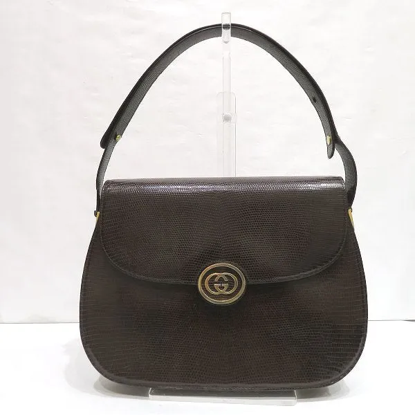 Gucci Leather Old GG Hardware Shoulder Bag