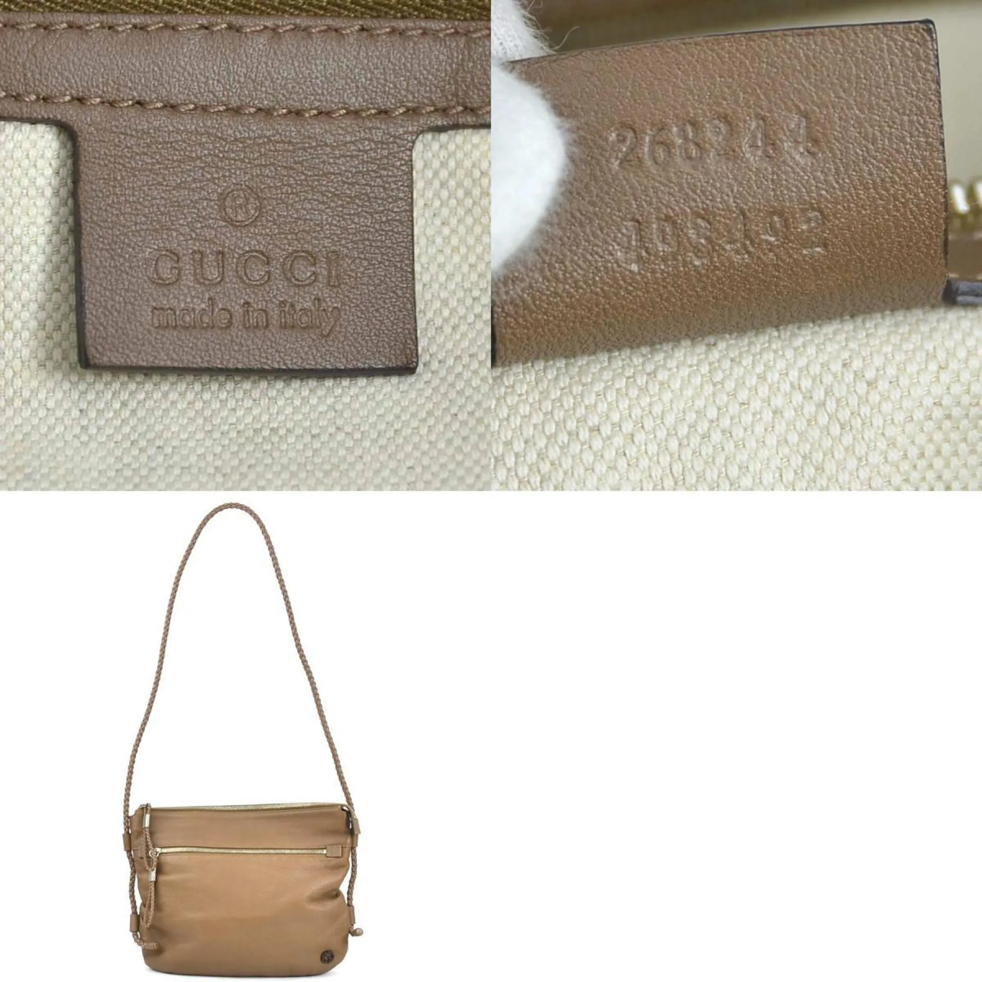 Gucci  Leather Shoulder Bag (Pre-Owned)