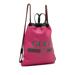 Gucci Logo Drawstring Backpack (SHG-u6A3A1)