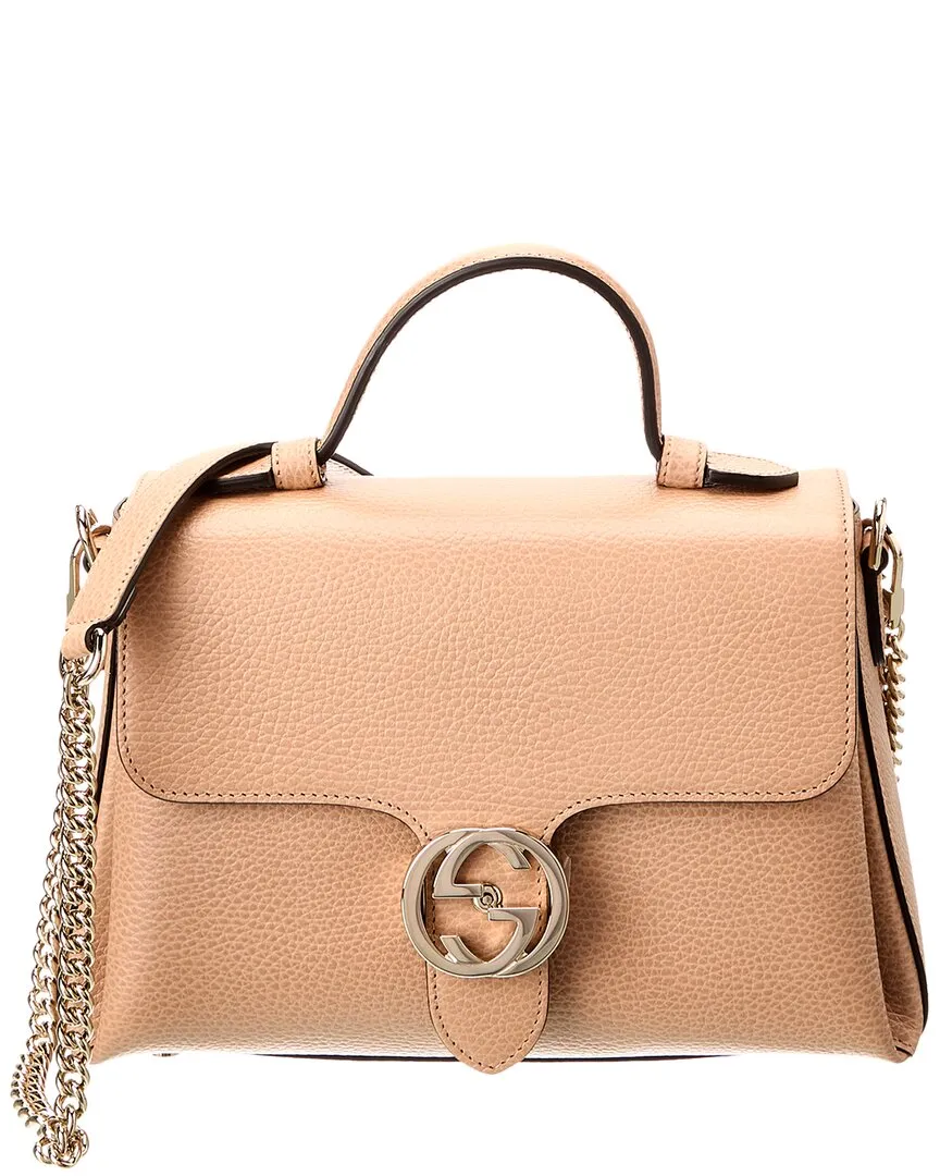 Gucci Logo Leather Shoulder Bag