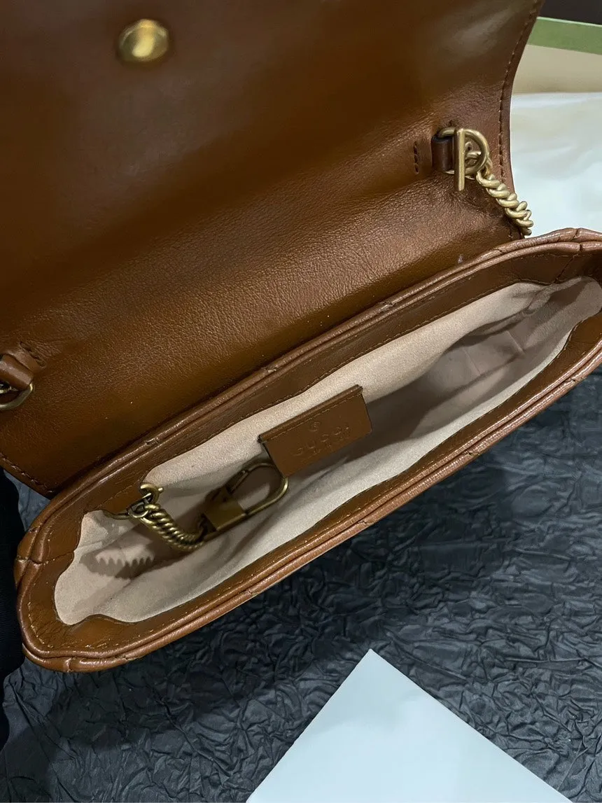 Gucci Marmont Supermini Caramel Shoulder Bag