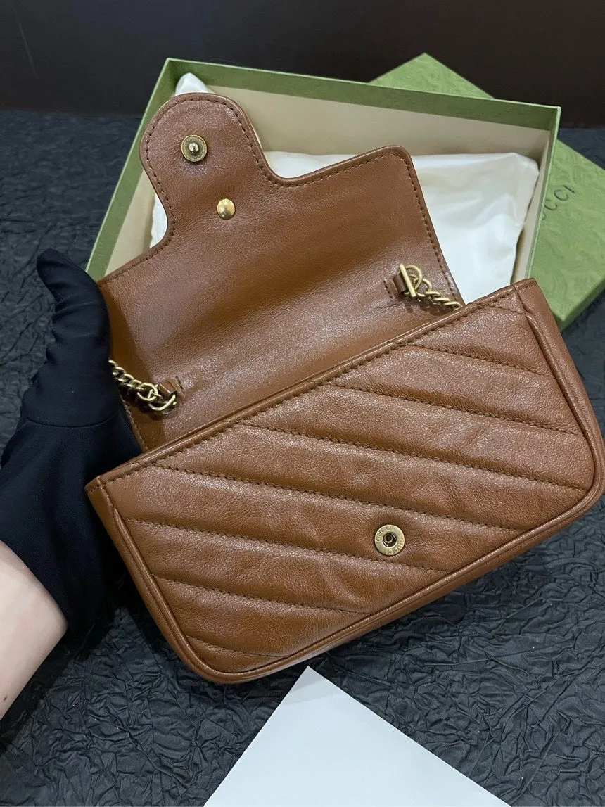 Gucci Marmont Supermini Caramel Shoulder Bag