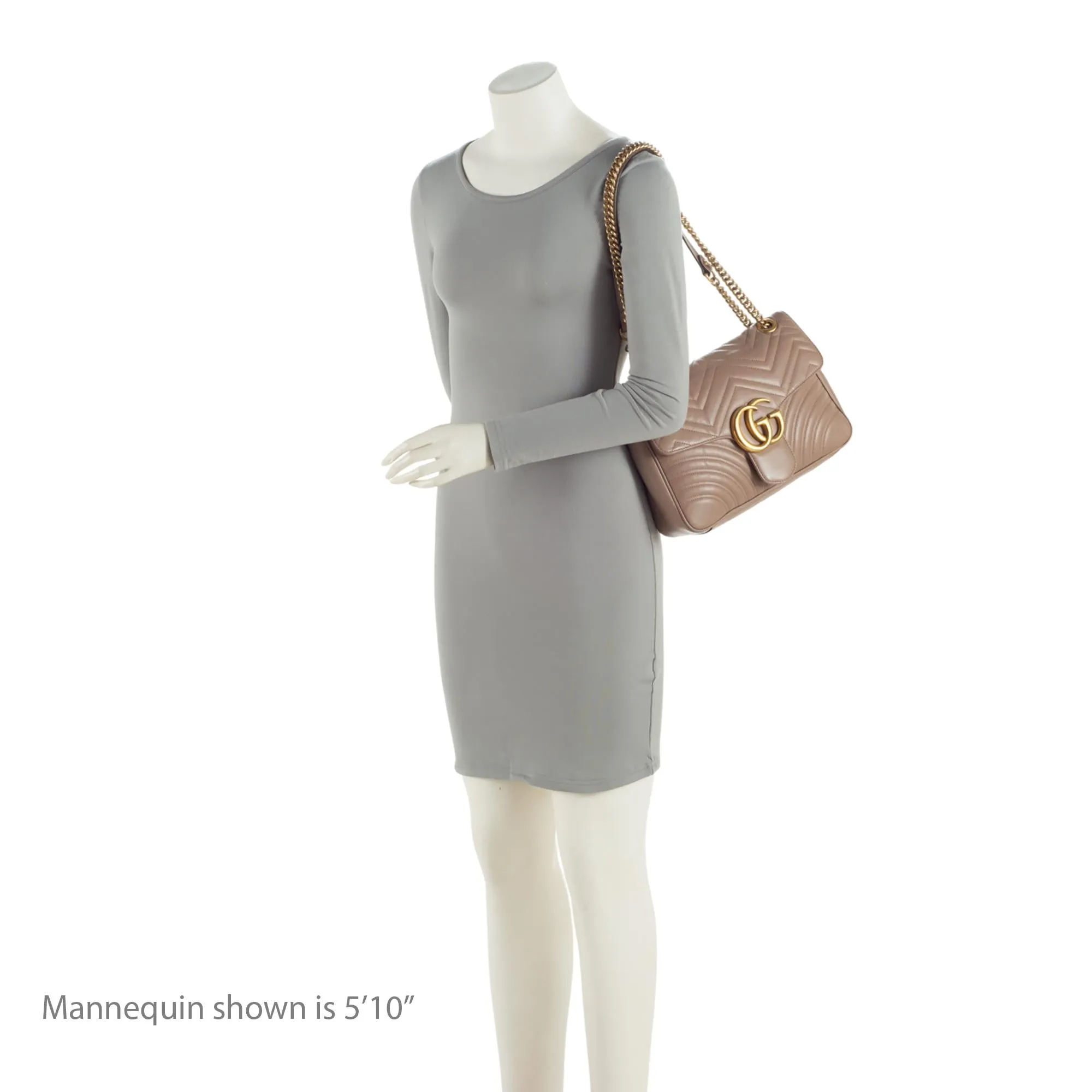 Gucci Matelasse Leather GG Marmont Medium Flap Shoulder Bag (SHF-EZthFS)