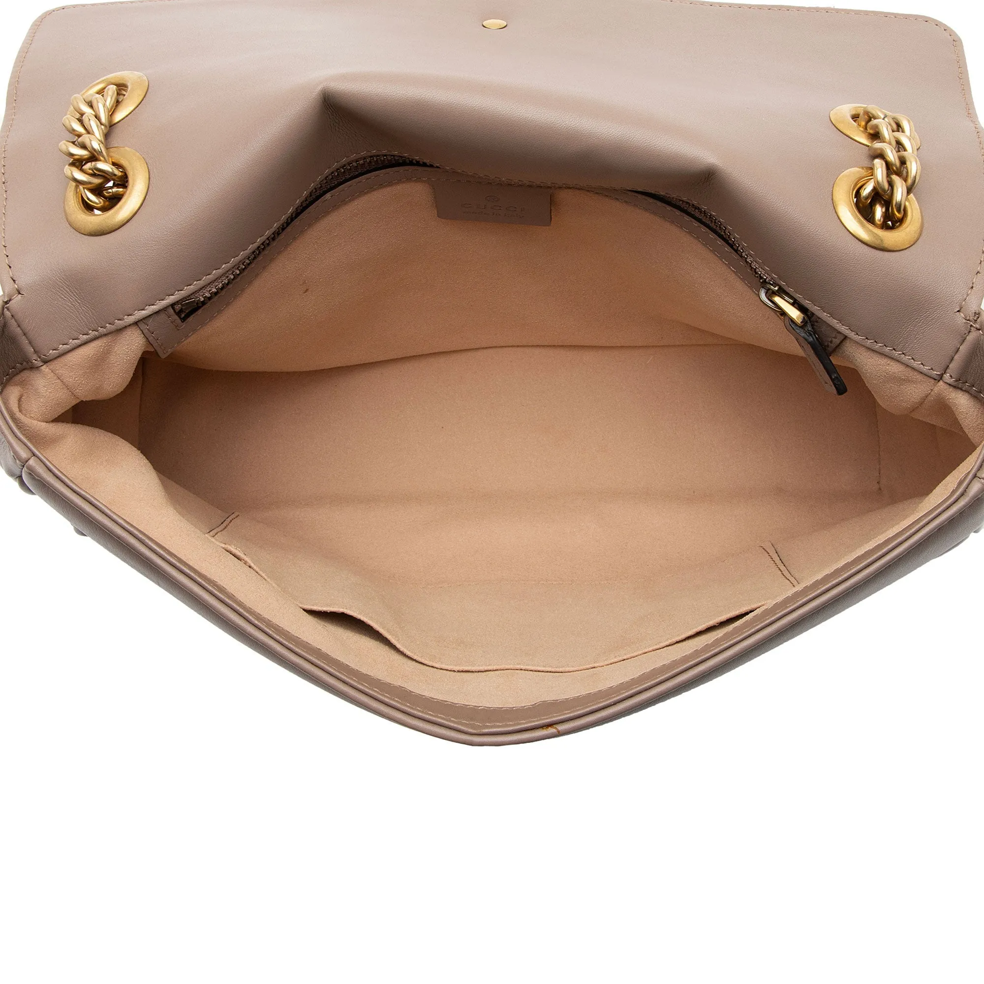 Gucci Matelasse Leather GG Marmont Medium Flap Shoulder Bag (SHF-EZthFS)