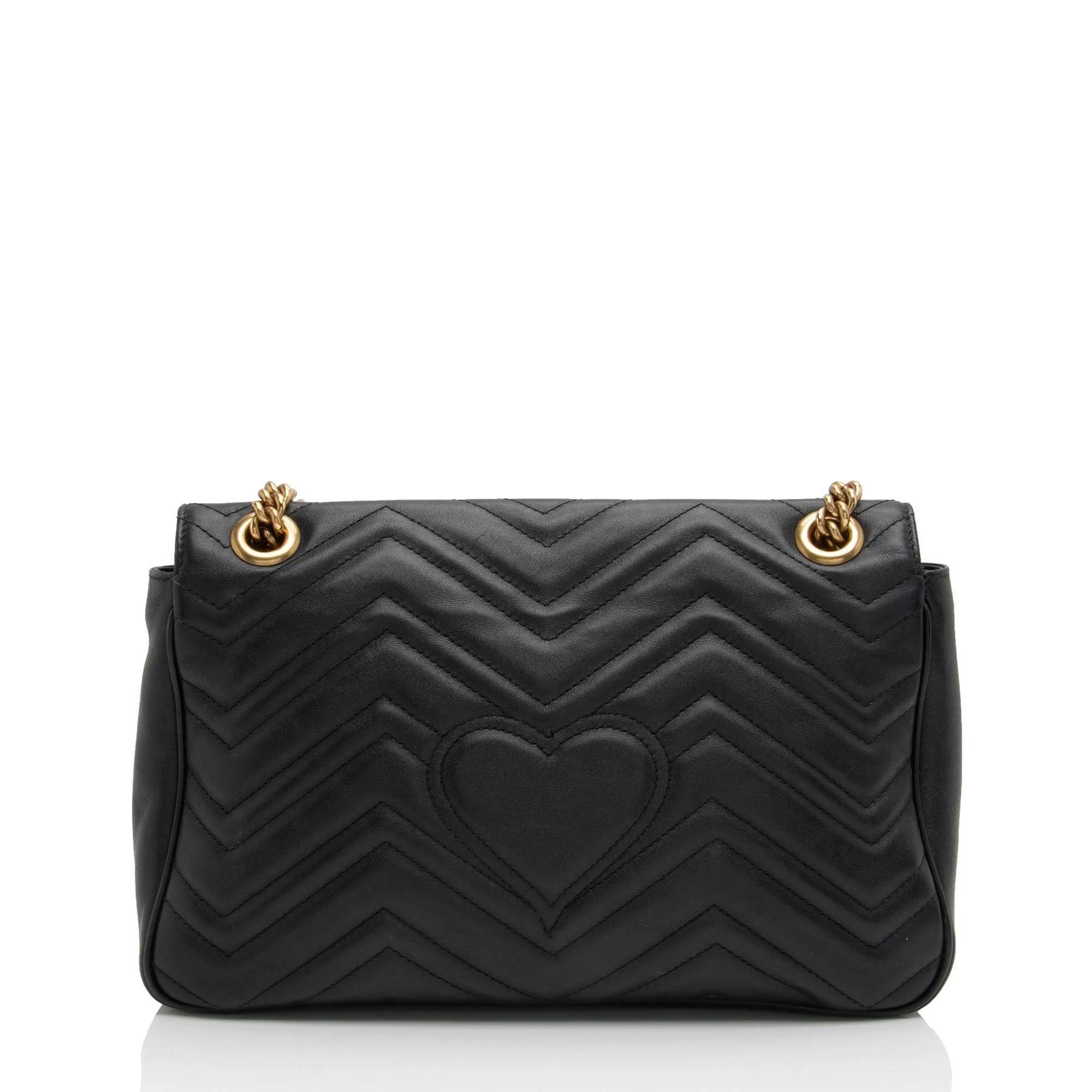 Gucci Matelasse Leather GG Marmont Medium Flap Shoulder Bag (SHF-VhM2jC)