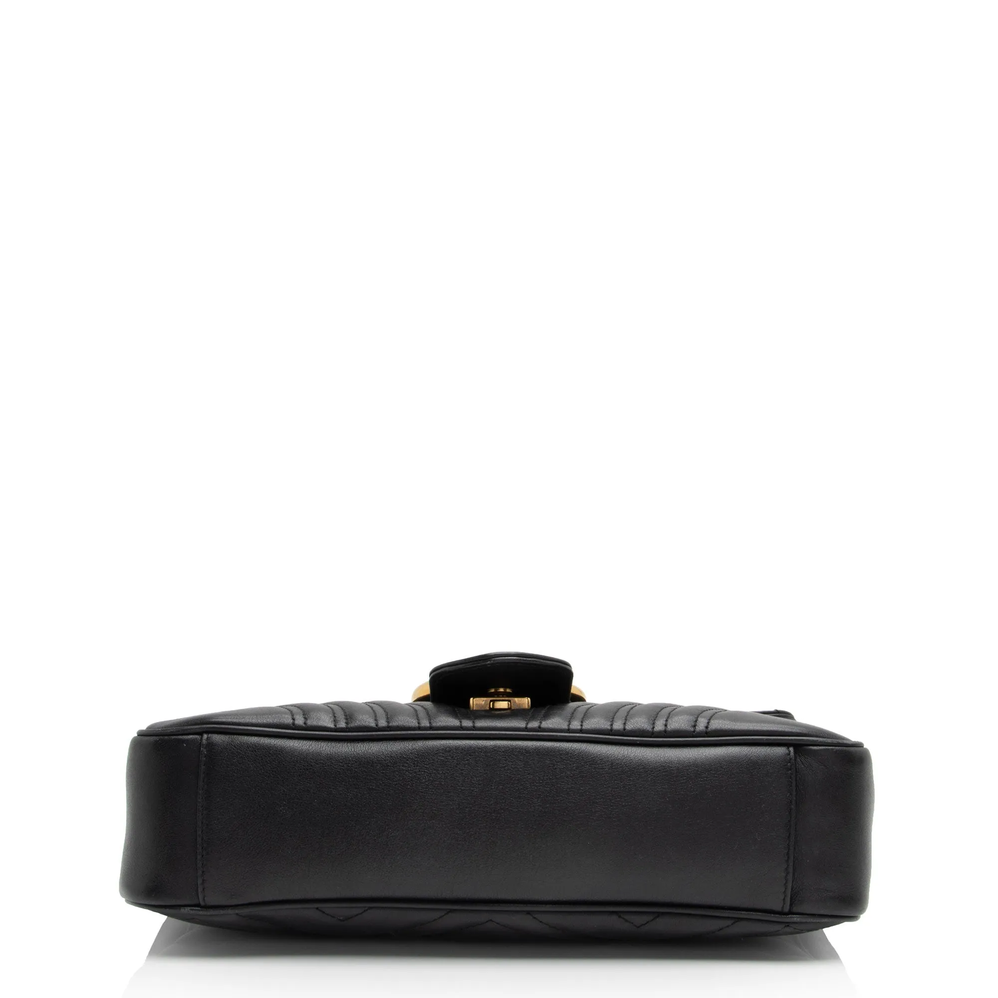 Gucci Matelasse Leather GG Marmont Medium Flap Shoulder Bag (SHF-VhM2jC)