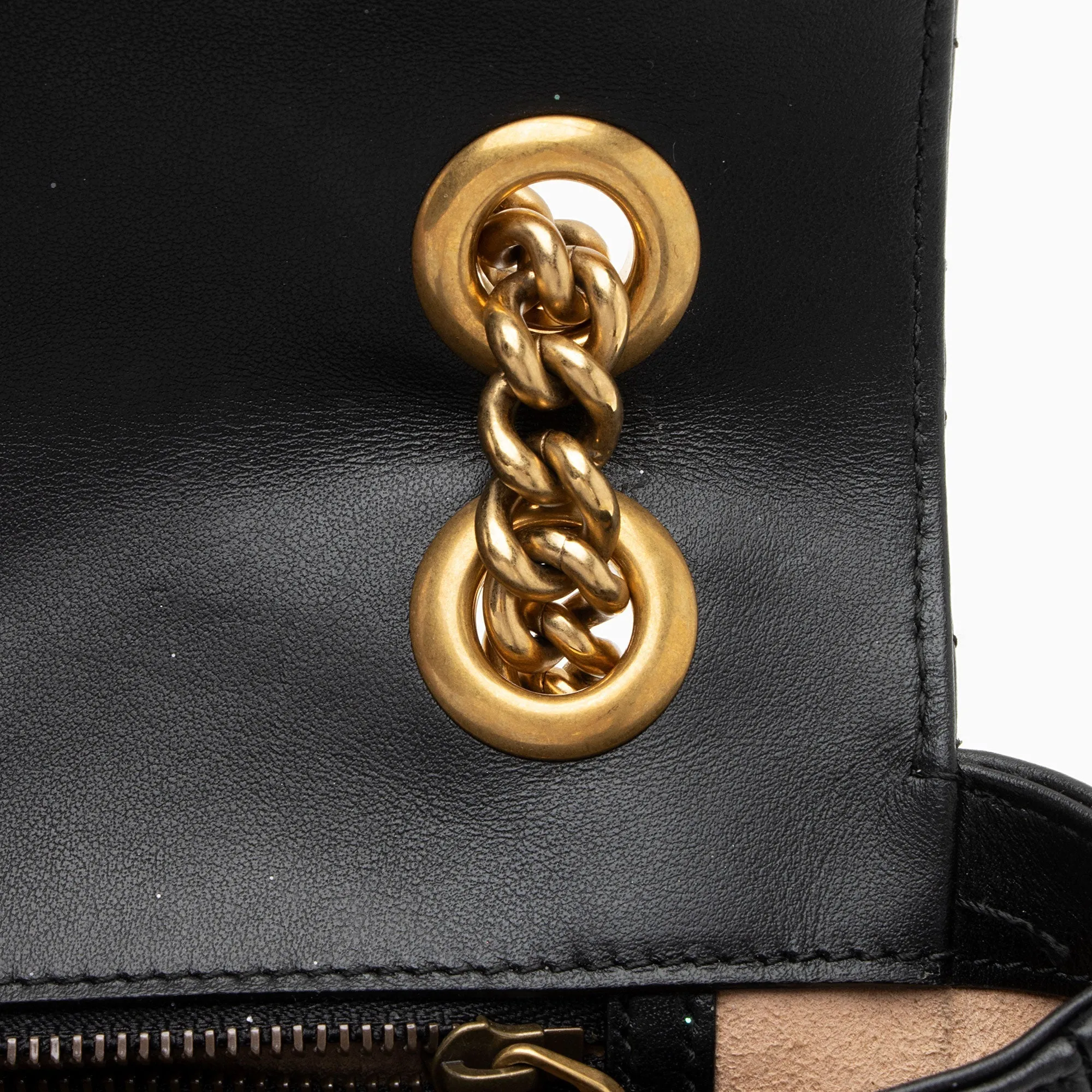 Gucci Matelasse Leather GG Marmont Small Flap Shoulder Bag (SHF-5zif5r)