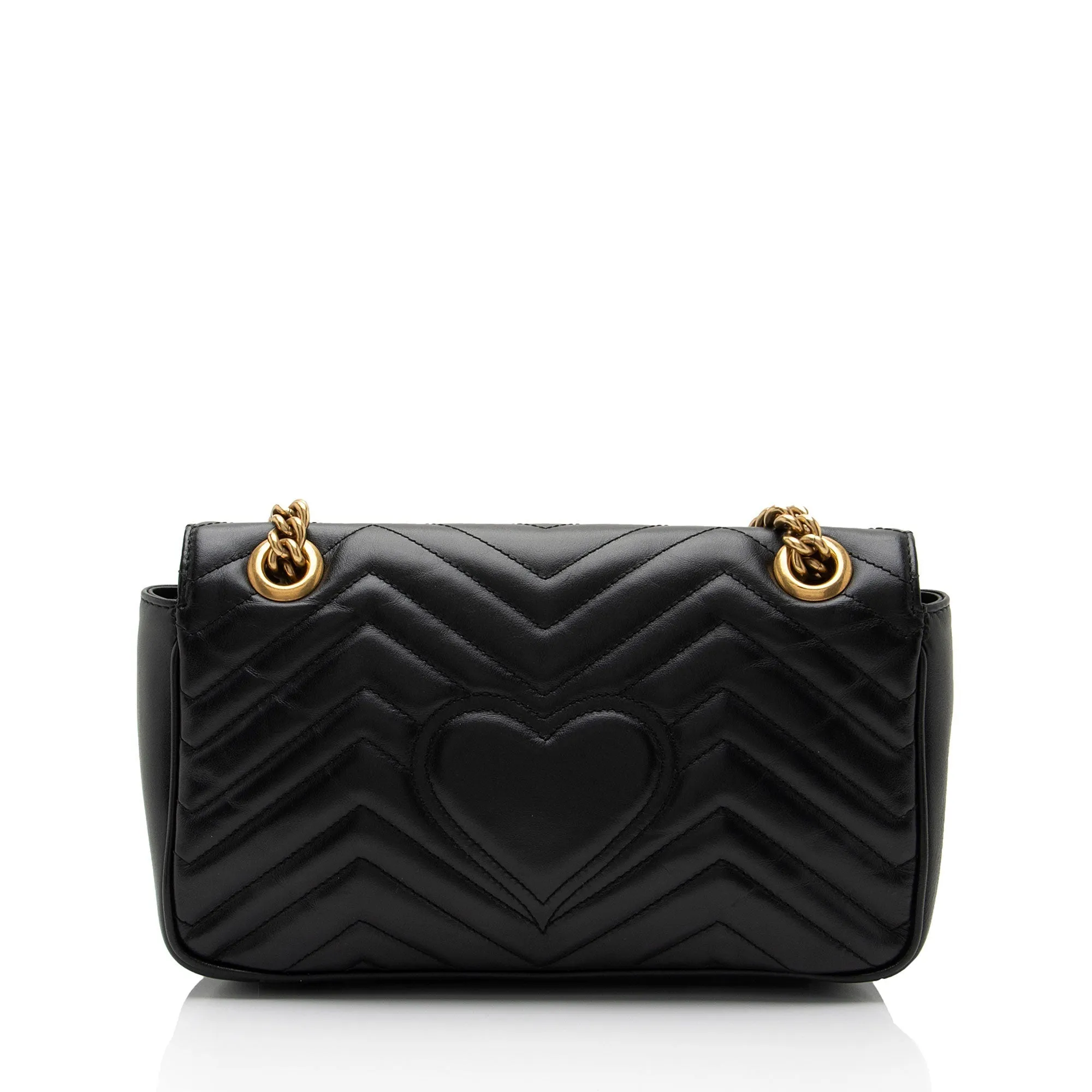 Gucci Matelasse Leather GG Marmont Small Flap Shoulder Bag (SHF-5zif5r)