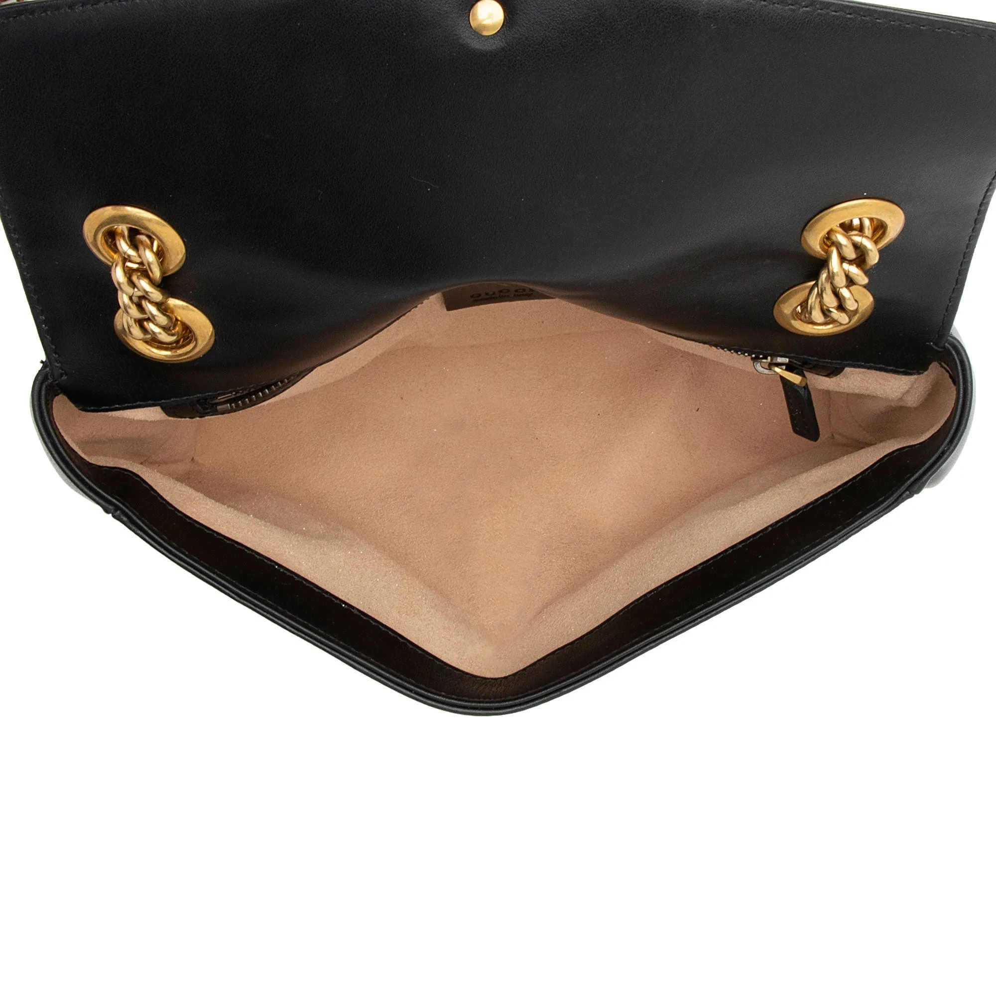 Gucci Matelasse Leather GG Marmont Small Flap Shoulder Bag (SHF-5zif5r)