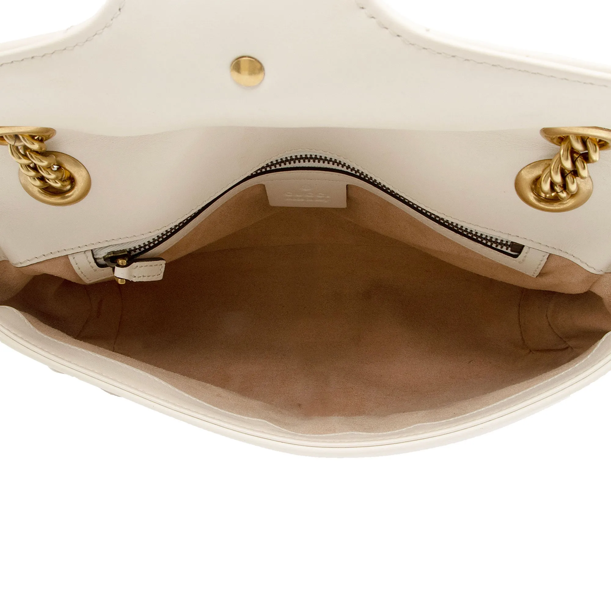 Gucci Matelasse Leather GG Marmont Small Flap Shoulder Bag (SHF-gduwv8)