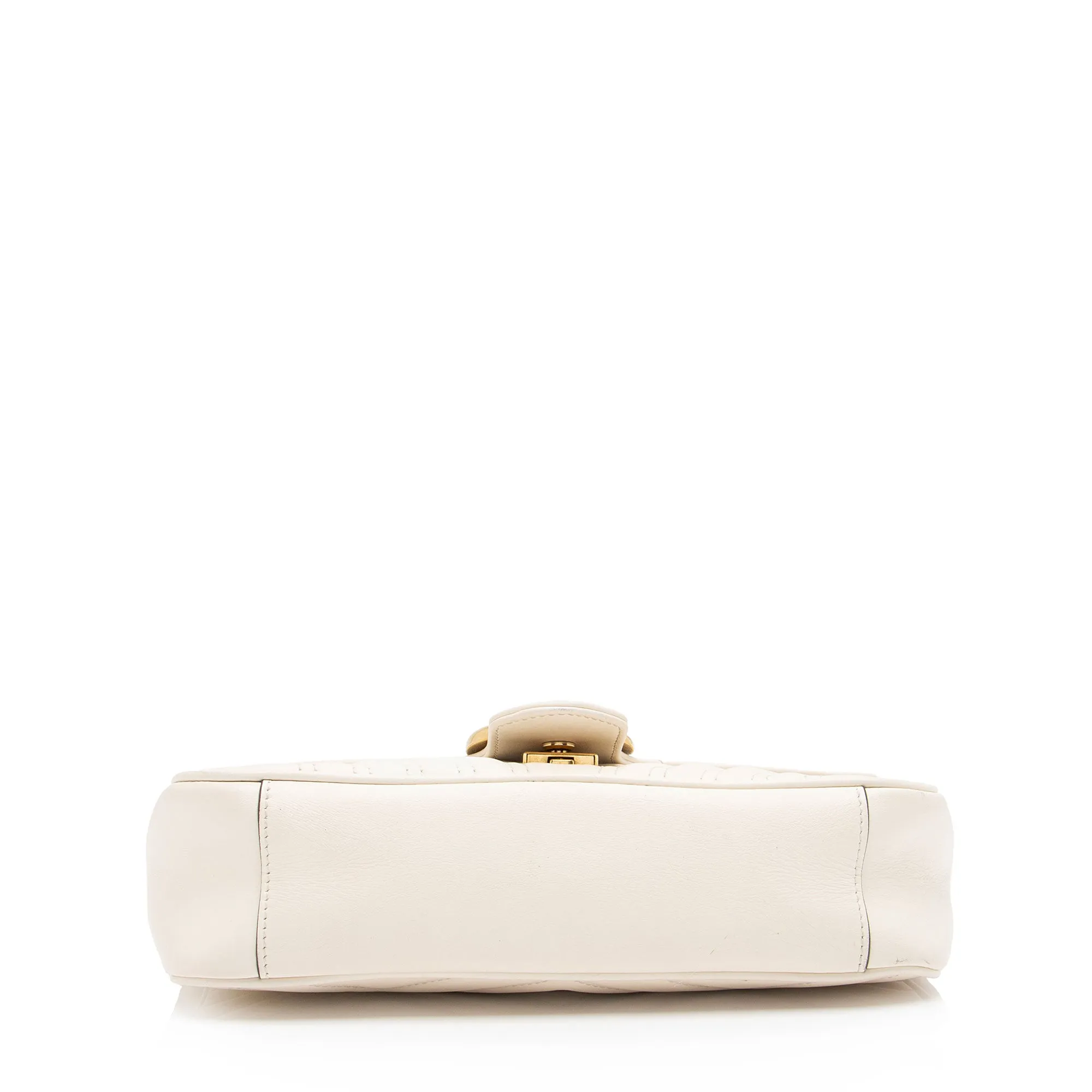 Gucci Matelasse Leather GG Marmont Small Flap Shoulder Bag (SHF-gduwv8)