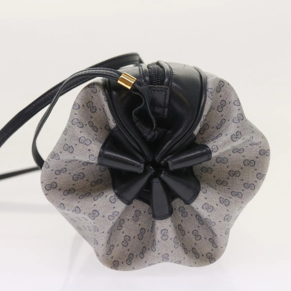GUCCI Micro GG Canvas Shoulder Bag PVC Leather Navy 007.115.5770  th4074