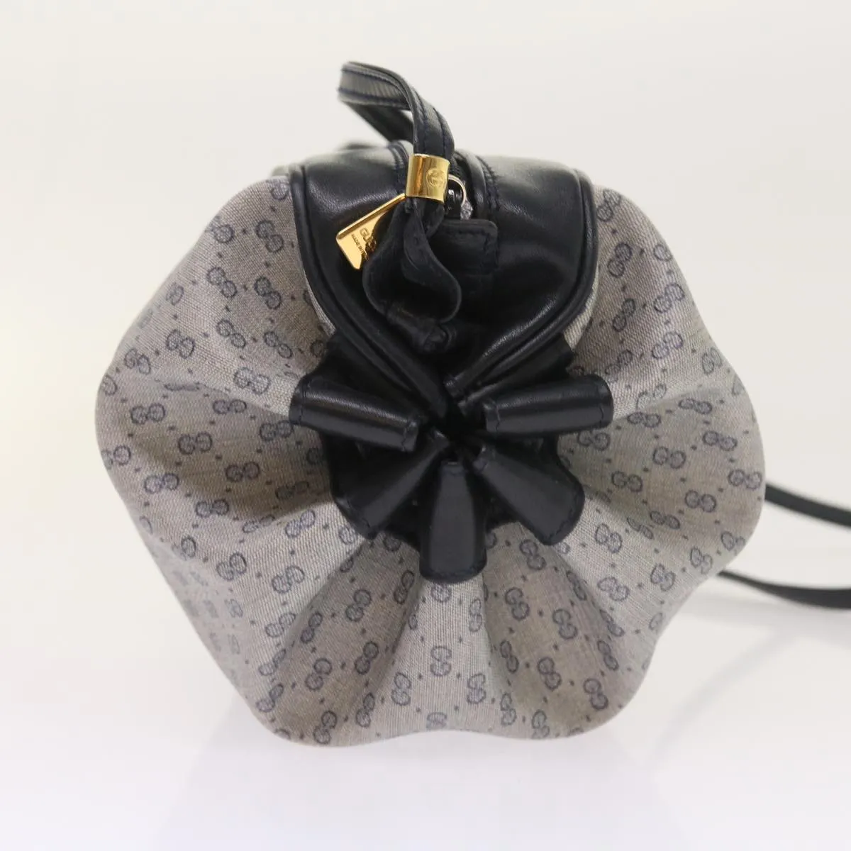 GUCCI Micro GG Canvas Shoulder Bag PVC Leather Navy 007.115.5770  th4074