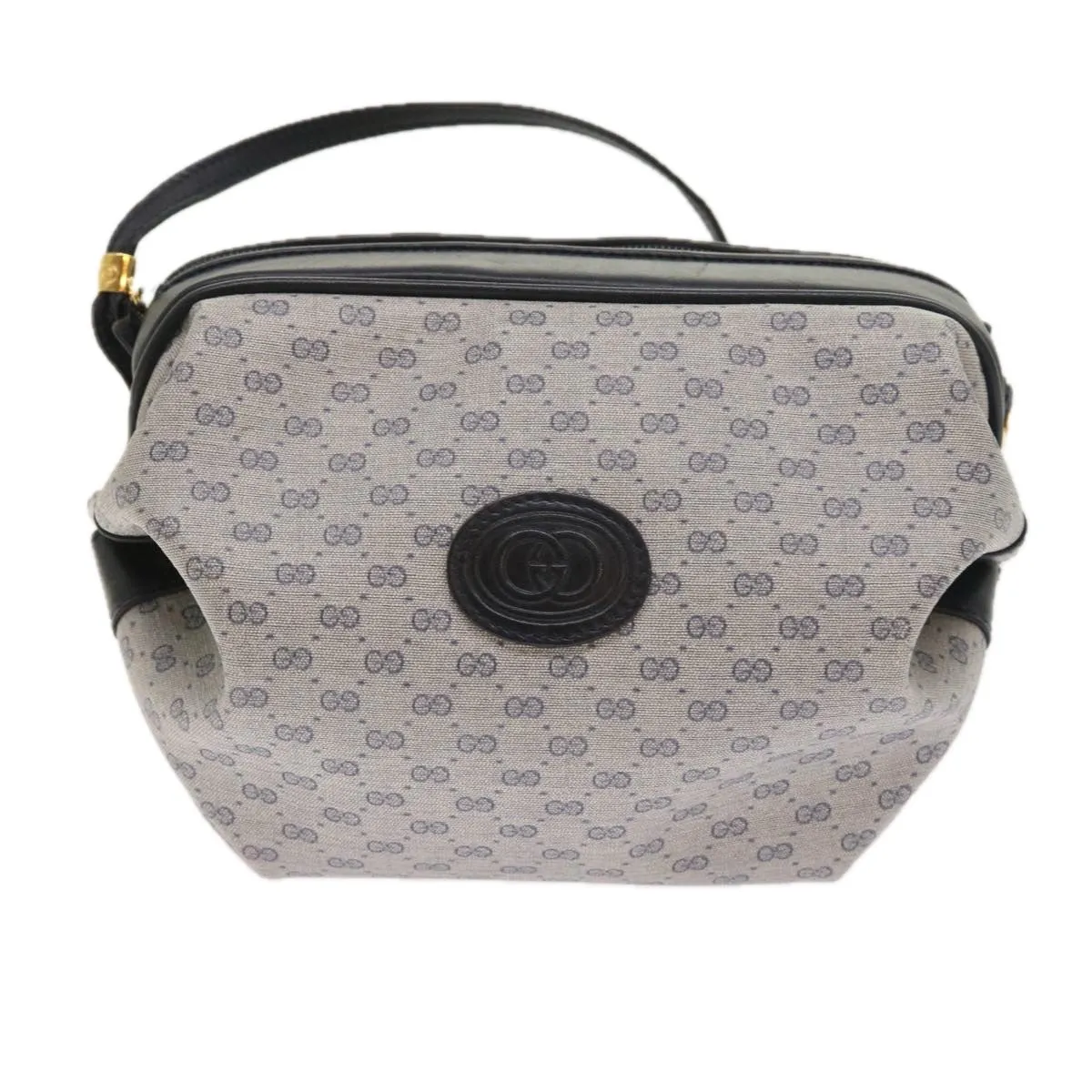 GUCCI Micro GG Canvas Shoulder Bag PVC Leather Navy 007.115.5770  th4074