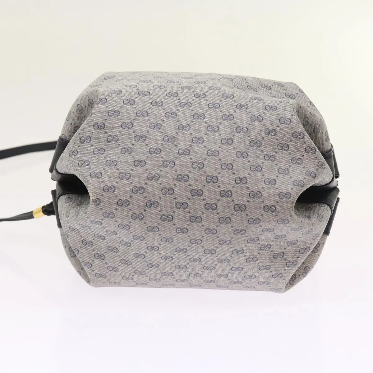 GUCCI Micro GG Canvas Shoulder Bag PVC Leather Navy 007.115.5770  th4074