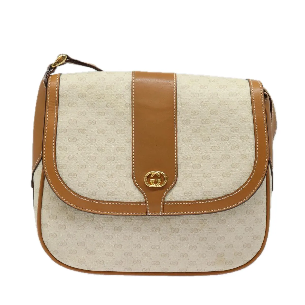 GUCCI Micro GG Supreme Shoulder Bag PVC Leather Beige 001 41 4425  13040