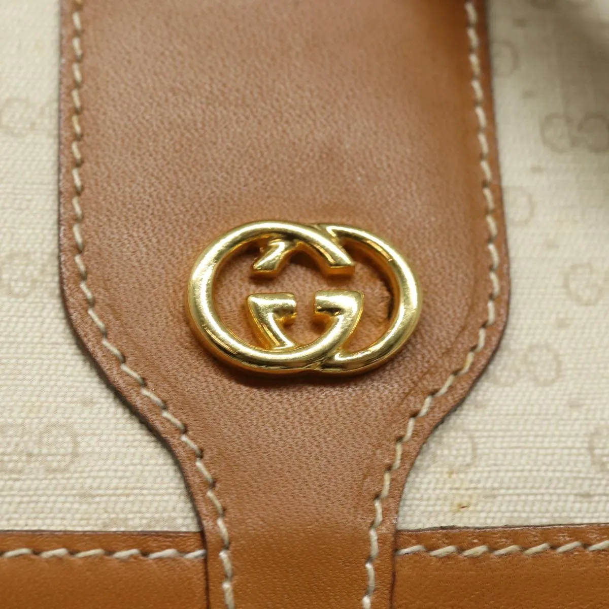 GUCCI Micro GG Supreme Shoulder Bag PVC Leather Beige 001 41 4425  13040