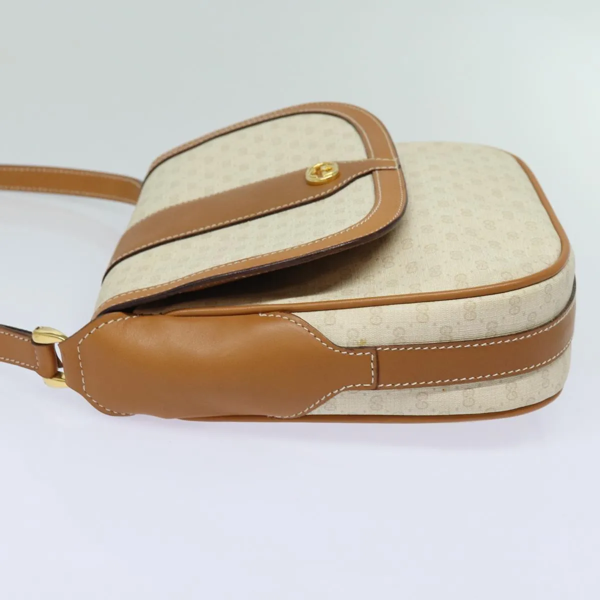 GUCCI Micro GG Supreme Shoulder Bag PVC Leather Beige 001 41 4425  13040