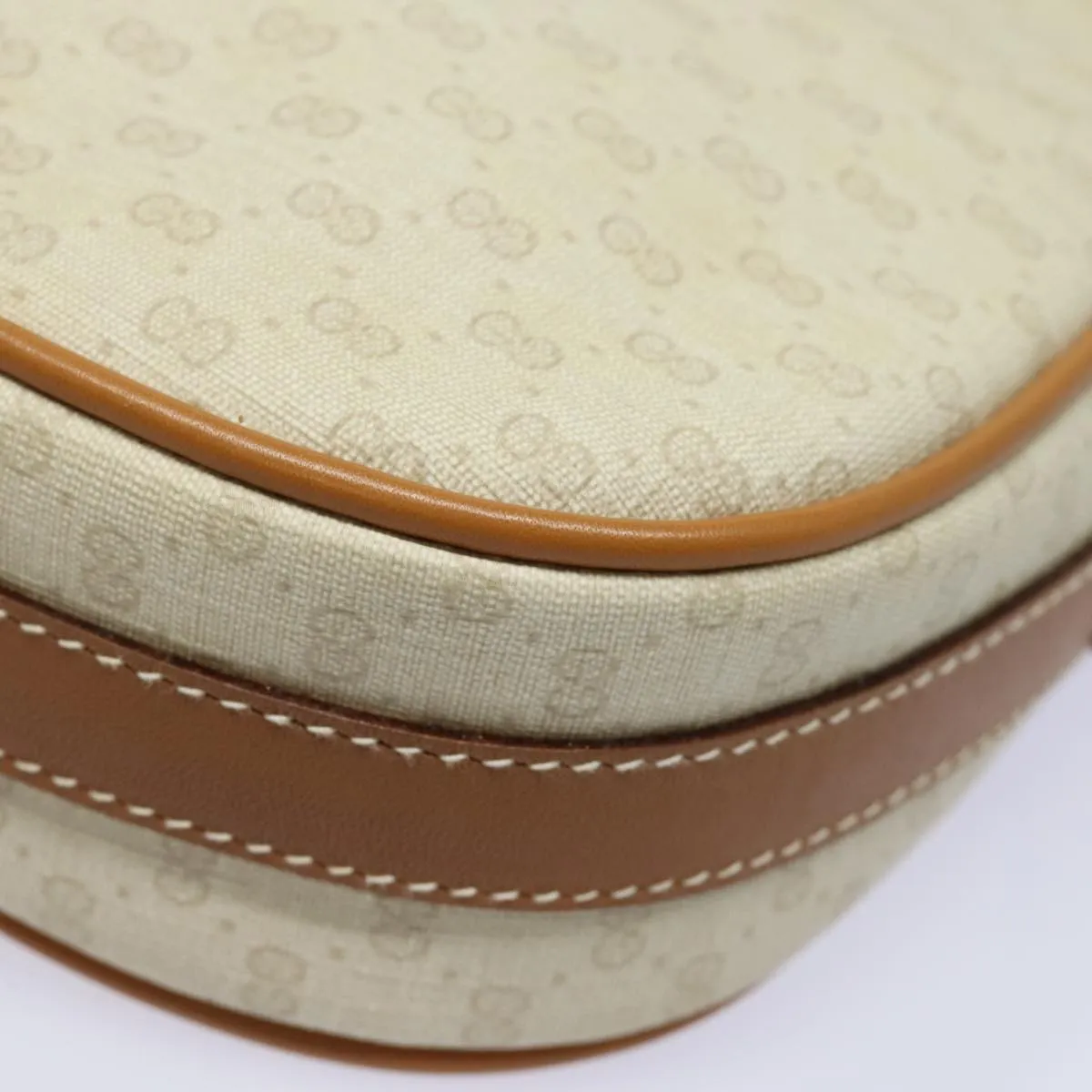 GUCCI Micro GG Supreme Shoulder Bag PVC Leather Beige 001 41 4425  13040
