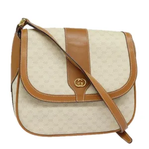 GUCCI Micro GG Supreme Shoulder Bag PVC Leather Beige 001 41 4425  13040
