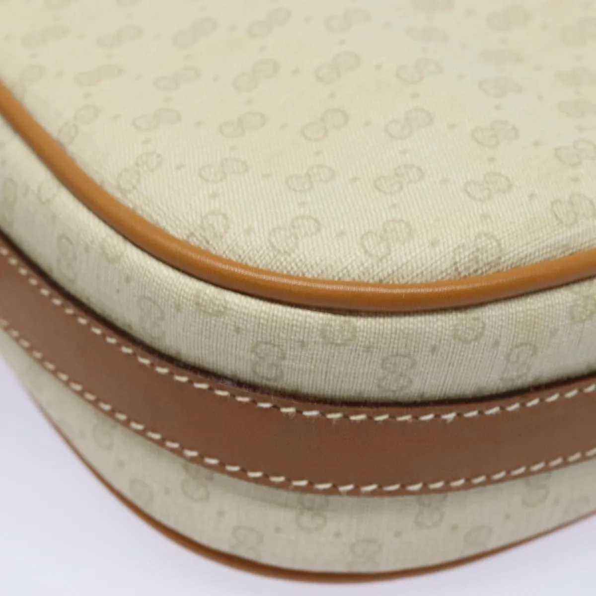 GUCCI Micro GG Supreme Shoulder Bag PVC Leather Beige 001 41 4425  13040