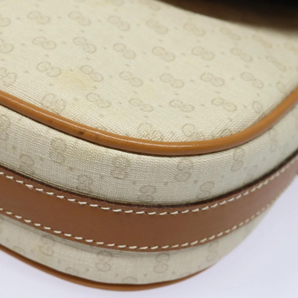 GUCCI Micro GG Supreme Shoulder Bag PVC Leather Beige 001 41 4425  13040