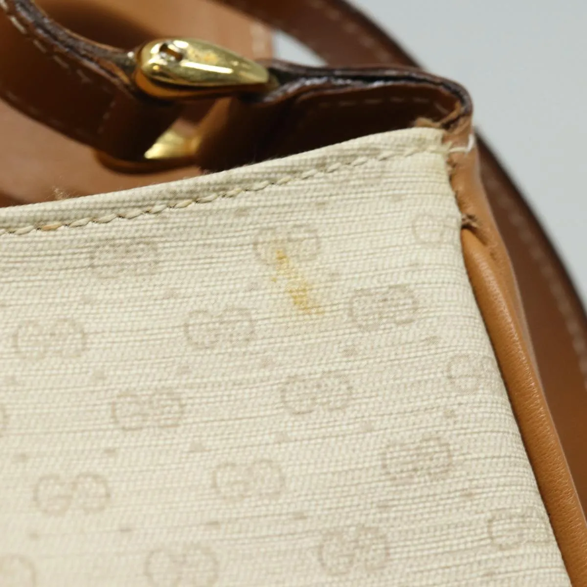GUCCI Micro GG Supreme Shoulder Bag PVC Leather Beige 001 41 4425  13040