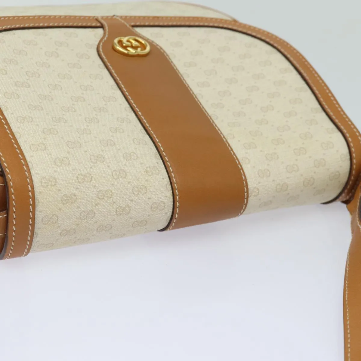 GUCCI Micro GG Supreme Shoulder Bag PVC Leather Beige 001 41 4425  13040