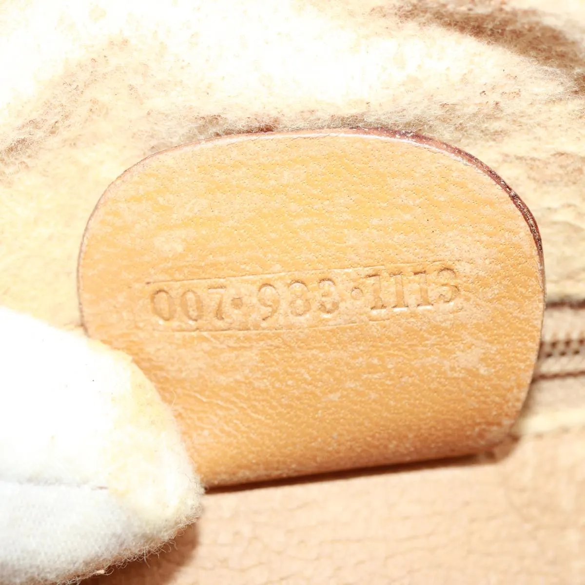 GUCCI Micro GG Supreme Shoulder Bag PVC Leather Beige 007 983 1113  th5073