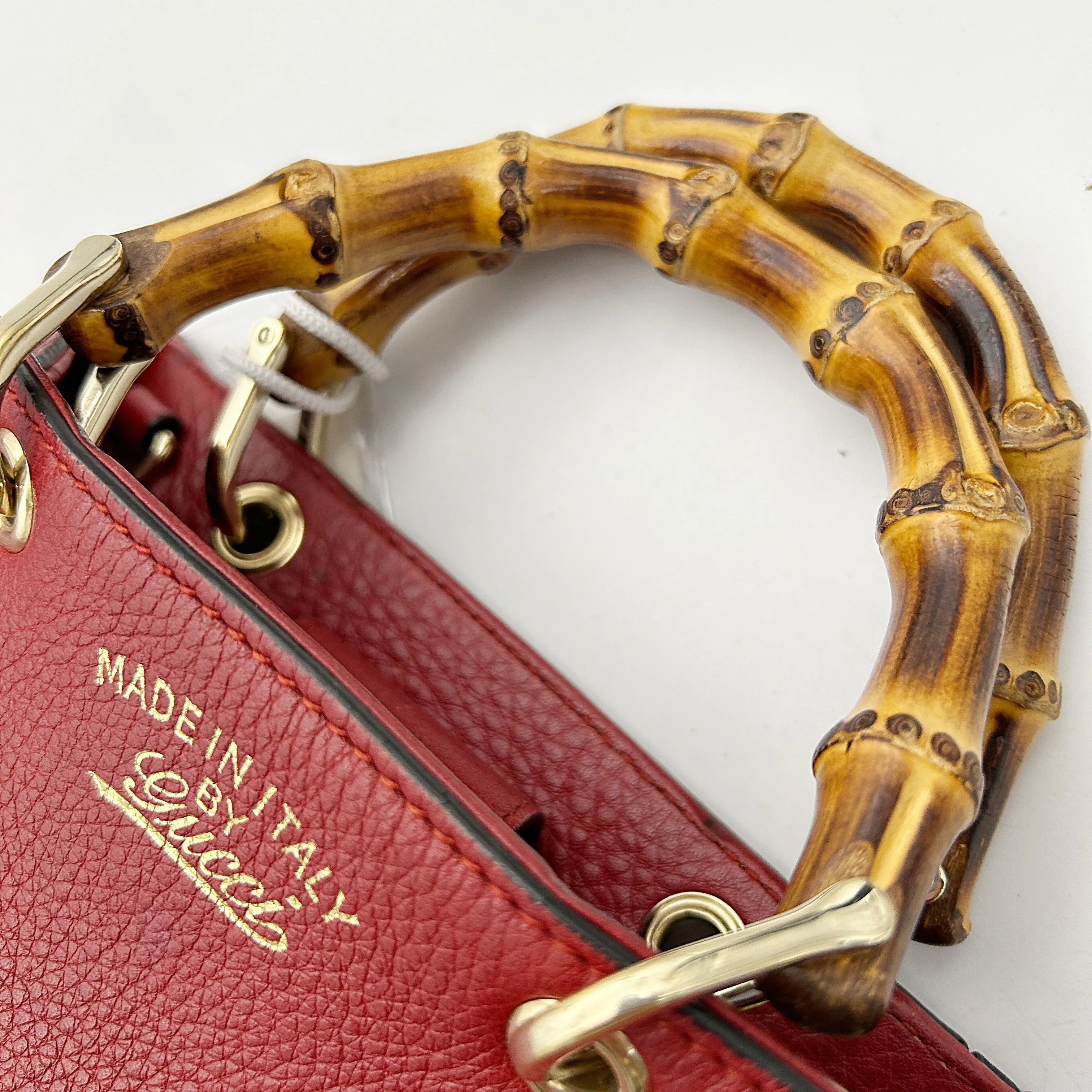 Gucci Mini Bamboo Shopper Tote - Red Totes, Handbags LA9605