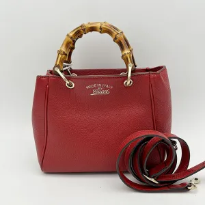 Gucci Mini Bamboo Shopper Tote - Red Totes, Handbags LA9605