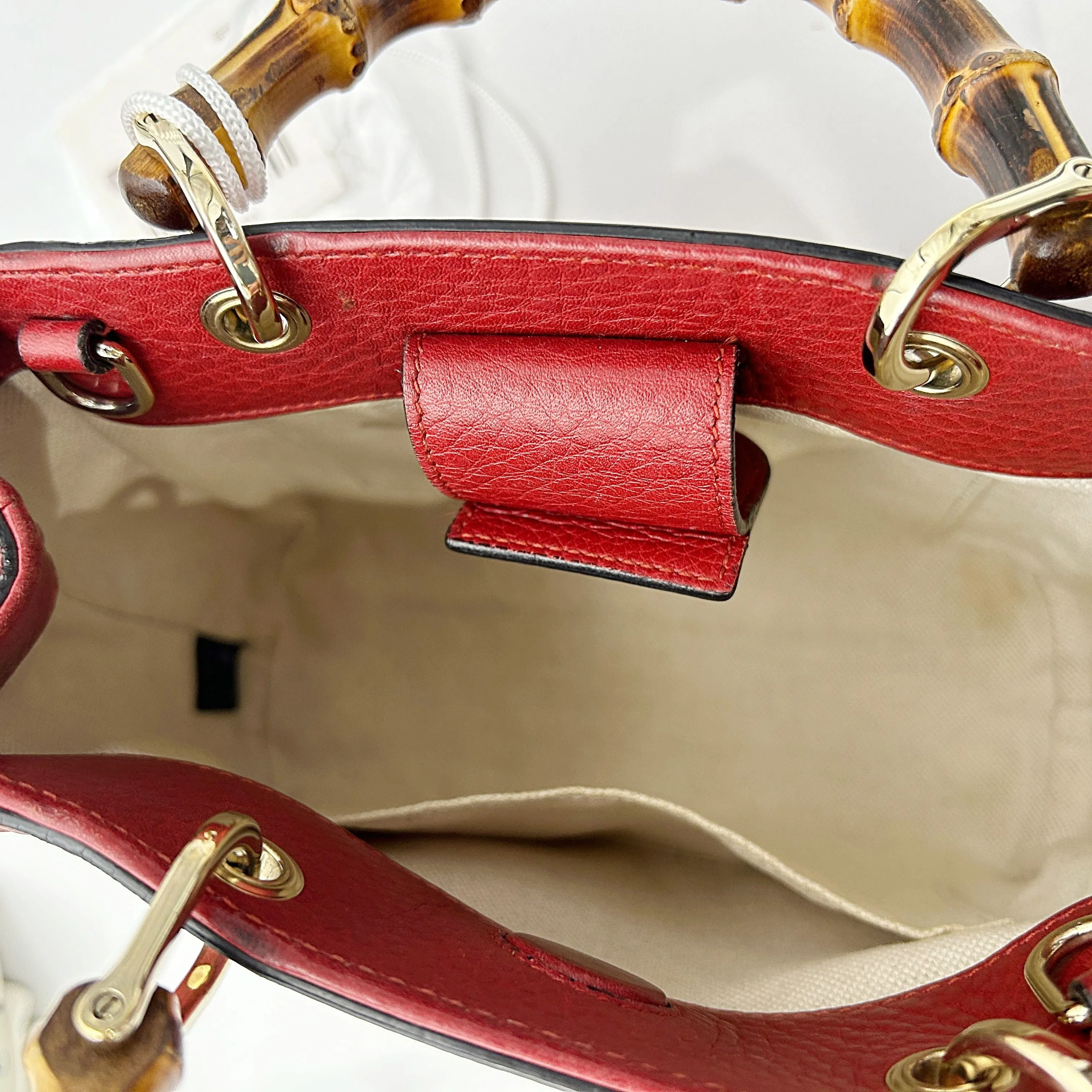Gucci Mini Bamboo Shopper Tote - Red Totes, Handbags LA9605
