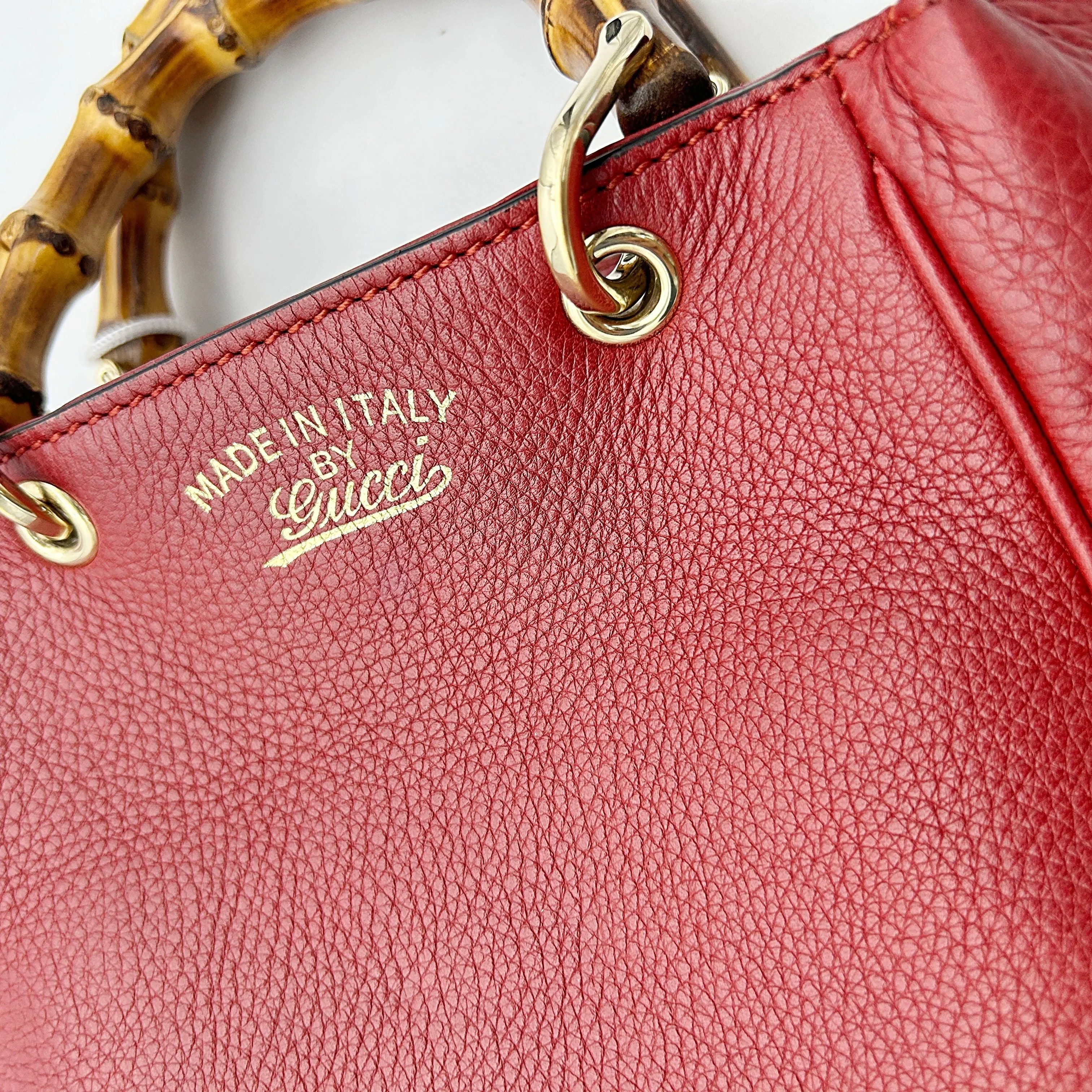 Gucci Mini Bamboo Shopper Tote - Red Totes, Handbags LA9605