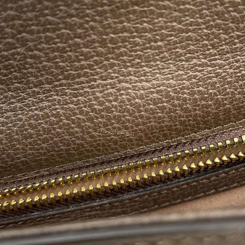 GUCCI Ophidia GG Supreme Shoulder Bag Beige/Brown601044 PVC Leather Size Small
