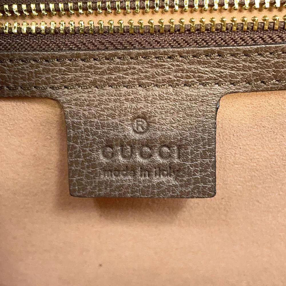 GUCCI Ophidia GG Supreme Shoulder Bag Beige/Brown601044 PVC Leather Size Small