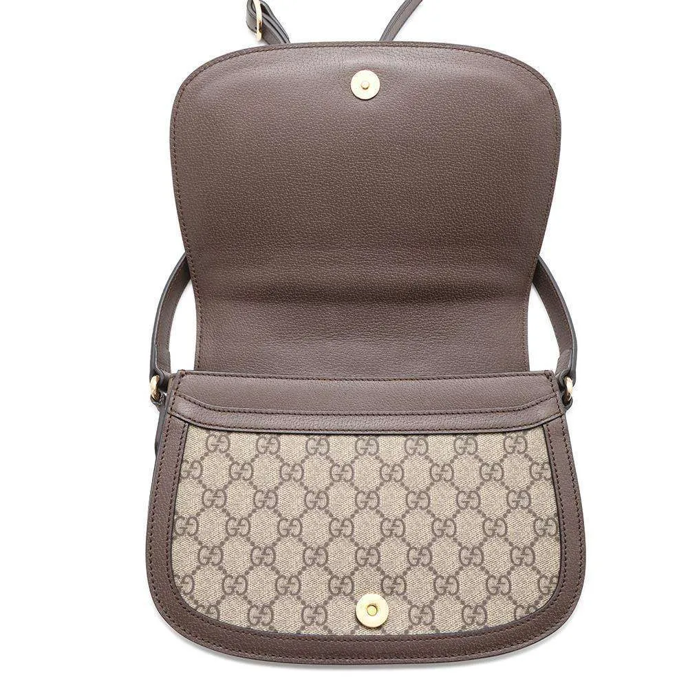 GUCCI Ophidia GG Supreme Shoulder Bag Beige/Brown601044 PVC Leather Size Small