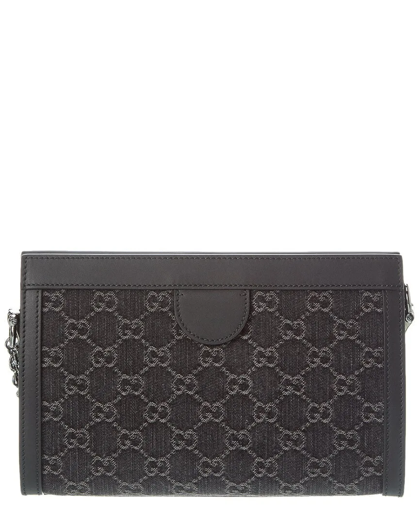 Gucci Ophidia Small GG Denim & Leather Shoulder Bag