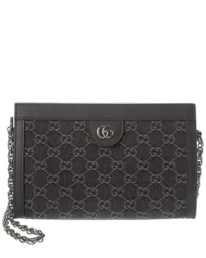 Gucci Ophidia Small GG Denim & Leather Shoulder Bag